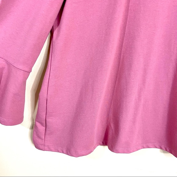 Lane Bryant Cold Shoulder Tie Bell Sleeve Top - Picture 3 of 12